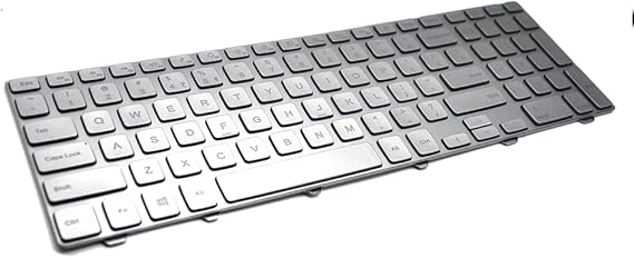 Dell Inspiron 15-7000 7537 Laptop Keyboard US Layout Backlit with Frame (Silver