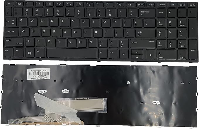 HP ProBook 450 G5 / 455 G5 / 470 G5 Laptop Keyboard US Layout/Black Frame/Backlight HP ProBook 450 G5 / 455 G5 / 470 G5 Laptop Keyboard US Layout/Black Frame/Backlight