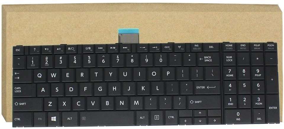New Black US Layout Keyboard with Frame for Toshiba Satellite C55-A5105 C55-A5180 C55-A5249 C55T-A C55-A5302 C55-A5308 Series Part Number V143026CS1 132412258 Laptop Keyboard in Nairobi Kenya - Image 1