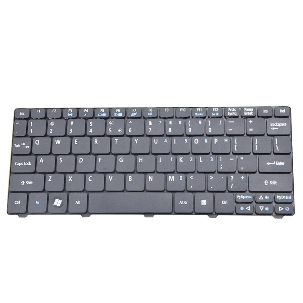 Acer Aspire One D255 D255E D257 D260 D270 521 522 533 NAV70 PAV01 PAV70 ZH9 AO521 AO522 AO533 AOD255 AOD255E AOD257 AOD260 AOD270 Series Black US Layout - Image 1