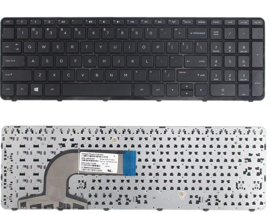 HP Pavilion 250 G3,255 G3,250 G2,255 G2 14-N 14-E15-D 15-E Frame  15-G 15-R 15-N 15-S 15-F 15-H 15-A Series US Black keypad - Image 1