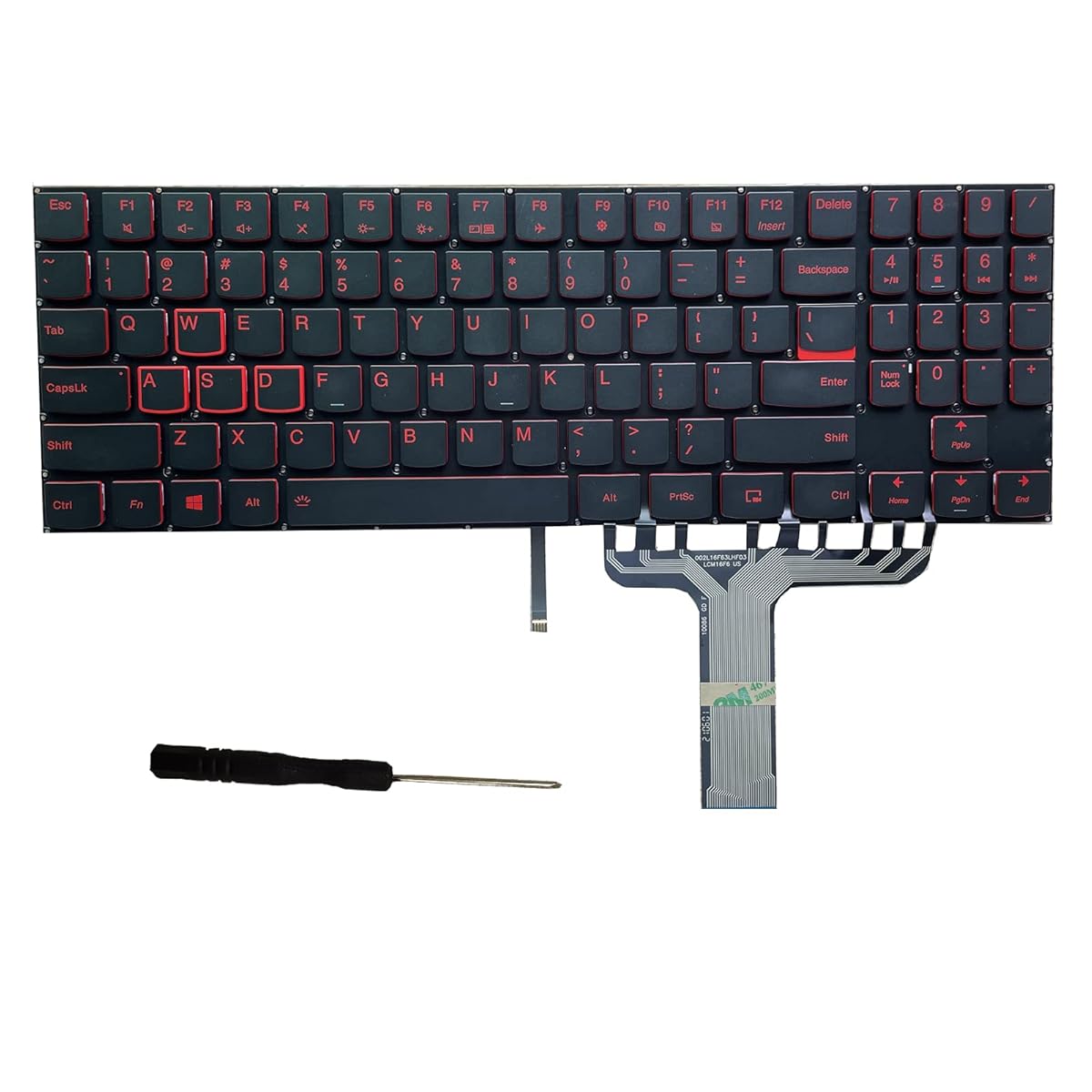 Lenovo Legion Y7000 / Y7000P / Y7000P-1060 Laptop Keyboard US Layout/Red Print With Backlight Lenovo Legion Y7000 / Y7000P / Y7000P-1060 Laptop Keyboard US Layout/Red Print With Backlight