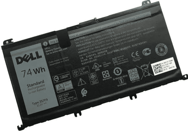 DELL 357F9 11.4V‑74Wh‑6491mAh Inspiron 15 7557 7559 5576 5577 7567 7566 | 3‑Cell | 4200mAh