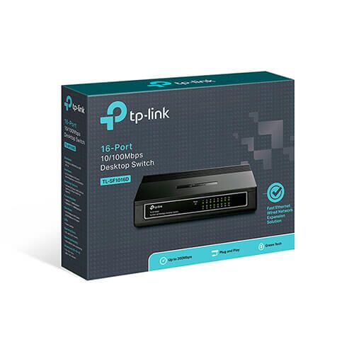 TP-LINK-TL-SF1016D-16port TP-LINK TL-SF1016D 16-Port 10/100Mbps Desktop Switch