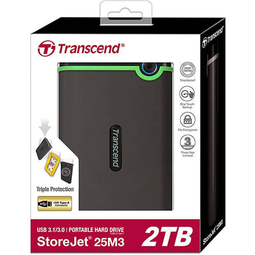Transcend-2TB-Storejet-2TB Transcend 2TB External Hard Disk Drive USB 3.0