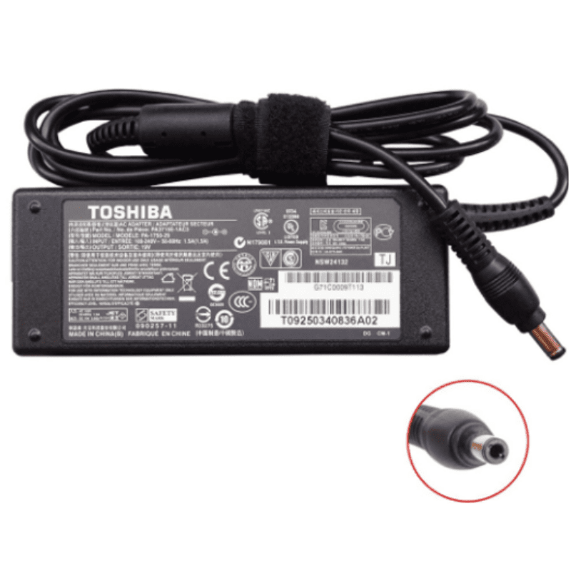 Toshiba Laptop AC Adapter Charger 19V 3.42A 65W 5.5 X 2.5mm - Image 1